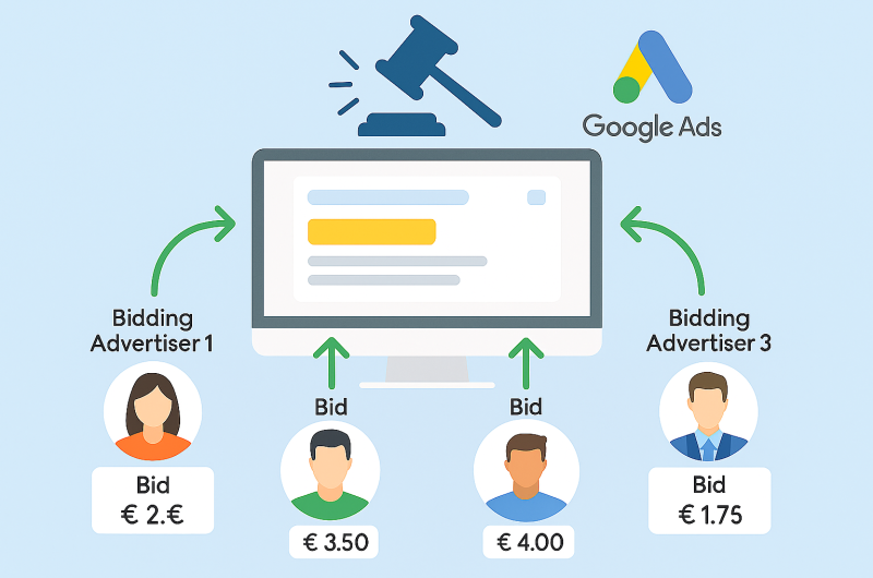 Comment fonctionne le jeu d’enchères de Google Ads ? 